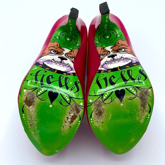 Taylor Says Hells Bells Magenta Stiletto Heels - Picture 8 of 9